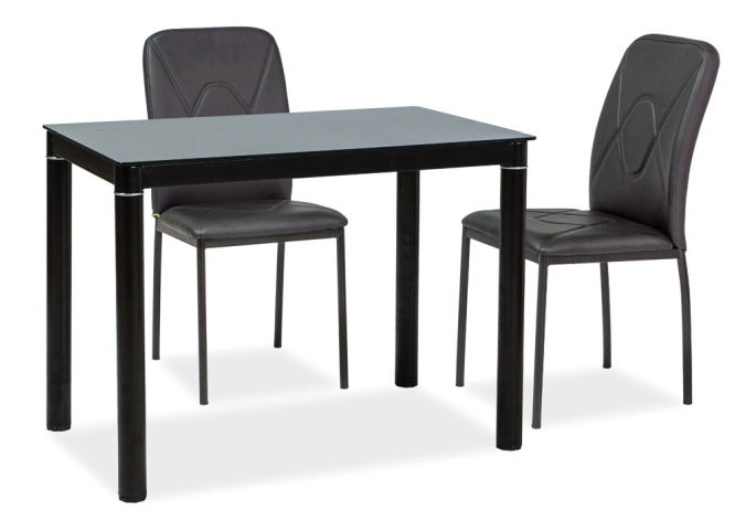 Jídelní stůl Gabriel (černá + černá) (pro 4 osoby)