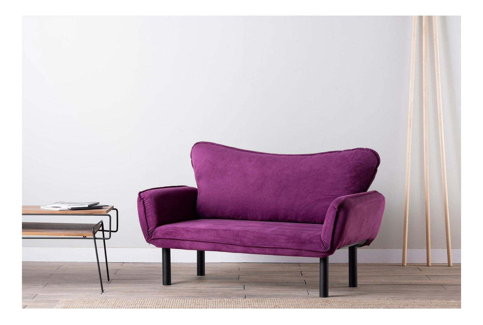 Rozkládací pohovka dvojsed Chatty (fialová)