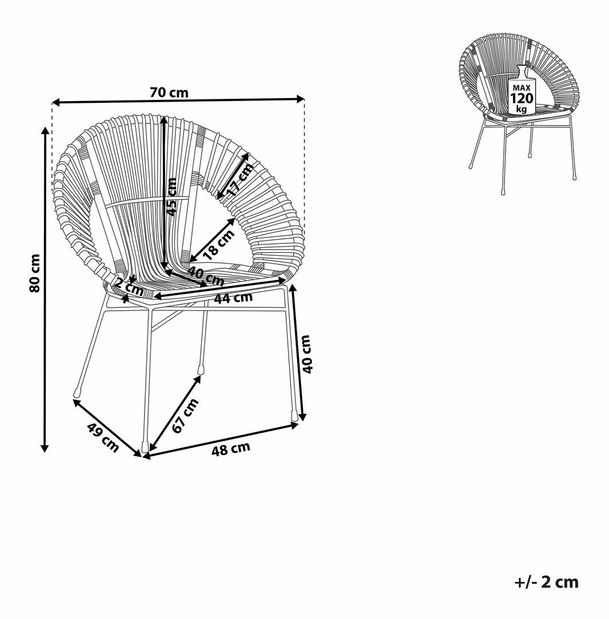 Jídelní židle Sakita (pískově béžová)