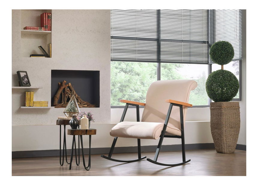 Houpací křeslo Yoko (krémová)