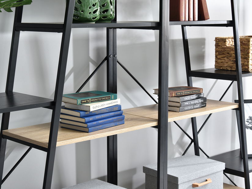 Regál Gecon Reg Zes (sonoma + černá)