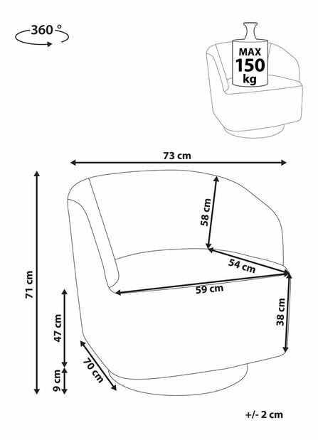 Křeslo Lavza (bílá)