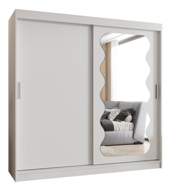 Šatní skříň 200 cm Spock (bílá)