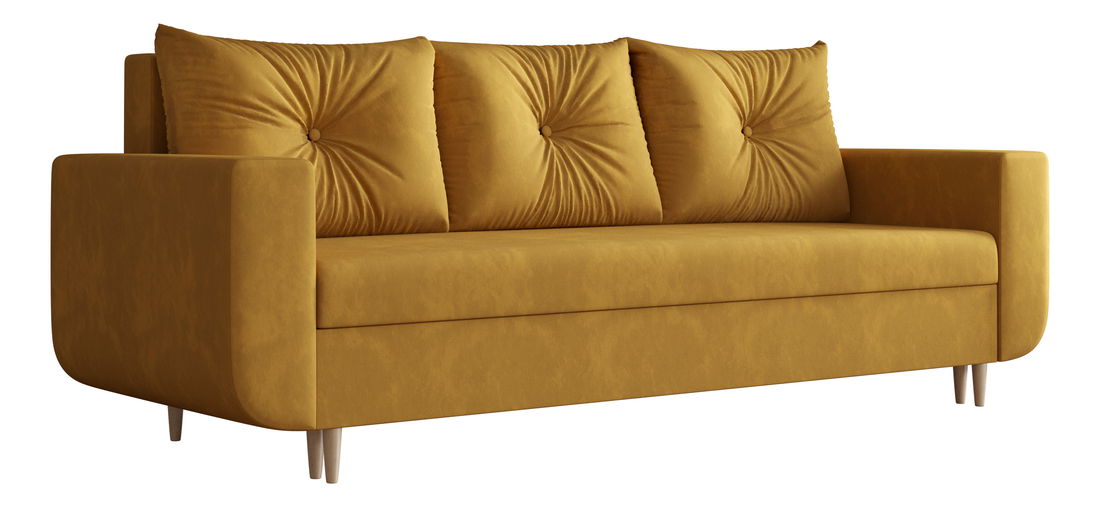 Pohovka třísedačka Drift (hořčičná)