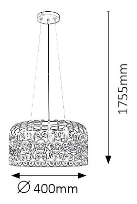 Závěsné svítidlo Alessandra 2158 (matná černá)