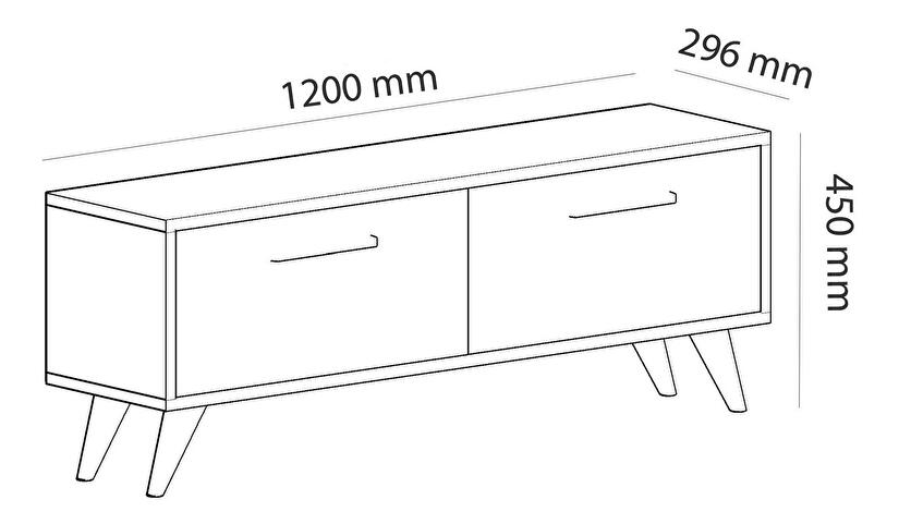 TV stolek/skříňka Mesa (bílá)