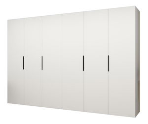 Šatní skříň 300 cm Mirabella 1 (bílá + černá)