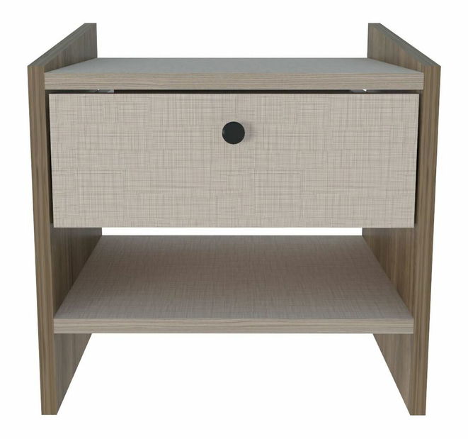 Noční stolek Biurno (ořech + béžová)