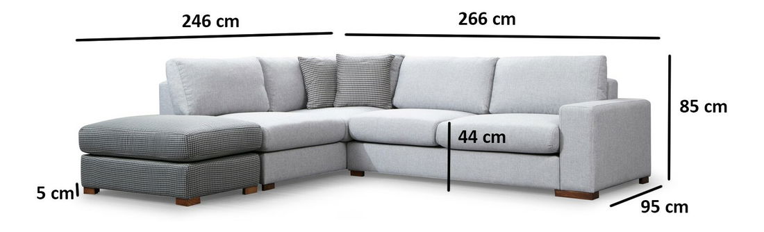 Rohová sedací souprava Lopy 1 (P)