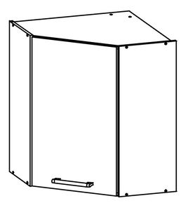 Horní kuchyňská skříňka, rohová Modesta MD10 G60 NW