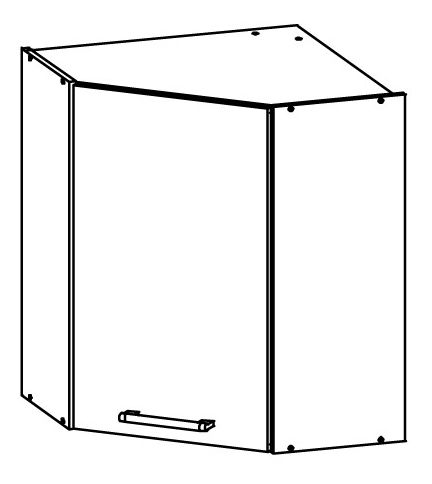 Horní kuchyňská skříňka, rohová Modesta MD10 G60 NW