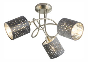 Stropní/nástěnné svítidlo Tarok 15265-3D (moderní/designové) (nikl + stříbrná)
