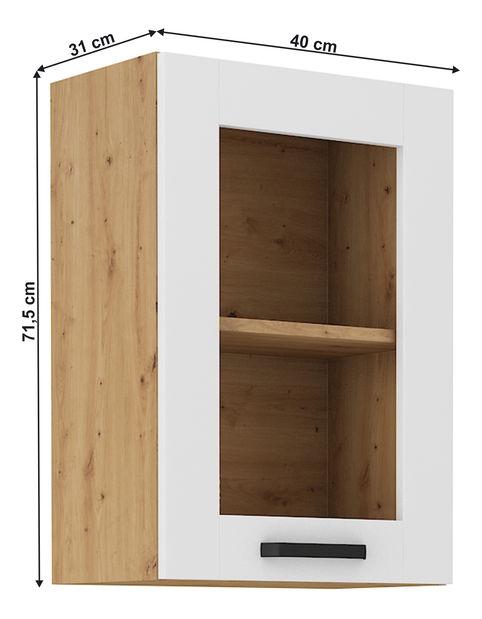 Horní skříňka Lesana 2 (bílá + dub artisan) 40 GS-72 1F 