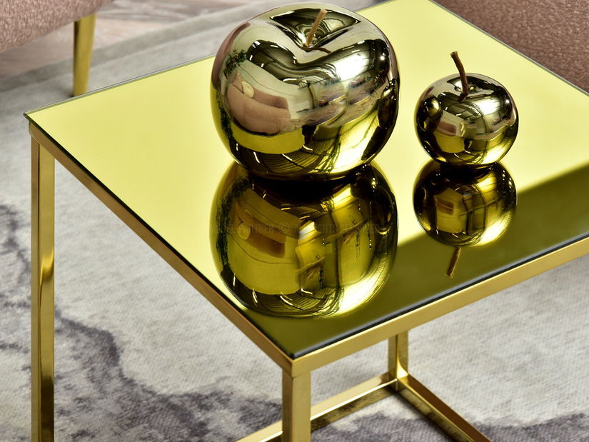 Konferenční stolek Bella S (zlatá + zlatá)