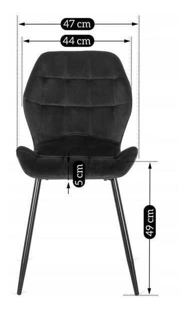Jídelní židle Ligado (černá)