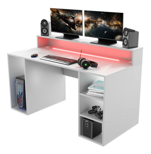 LED Psací stůl Myst (bílá)