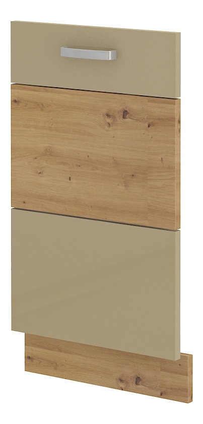 Dvířka na vestavnou myčku nádobí Arryn ZM 713x446 (dub artisan + lesk cappucino)