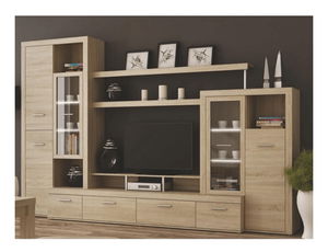 Obývací stěna Adah New (dub sonoma) (s osvětlením)