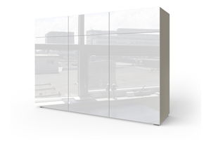 Komoda Forny (bílá + bílý lesk)