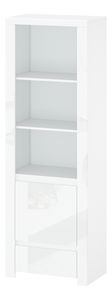 Regál Leona 1D1S (bílá lesklá)