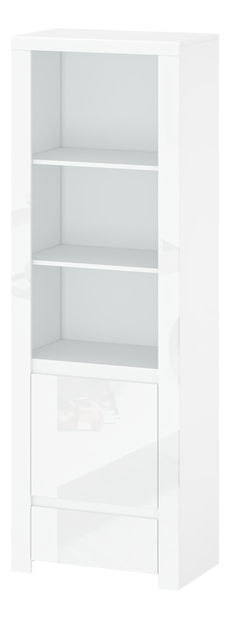 Regál Leona 1D1S (bílá lesklá)