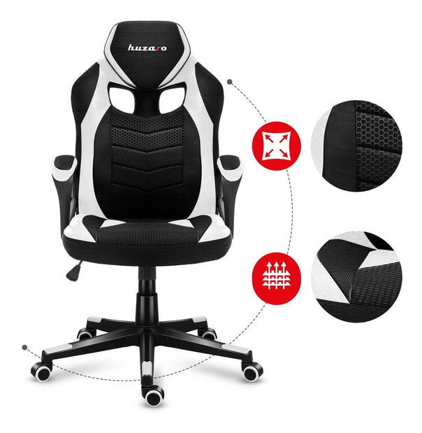 Herní křeslo Fusion 2.5 (černá + bílá)