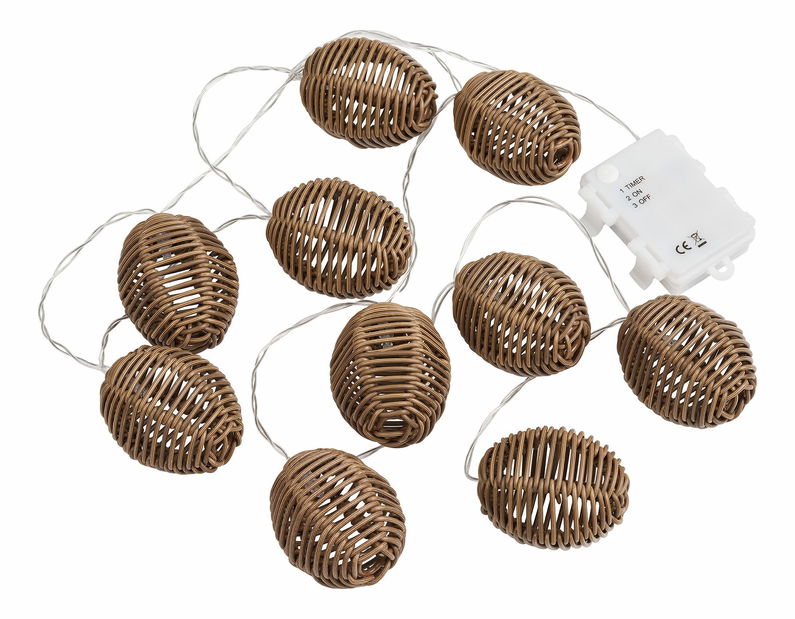 LED řetězové světlo Canninaina (přírodní + černá)