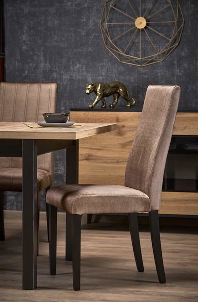 Rozkládací jídelní stůl 90-125 cm Tango (černá) (pro 4 osoby)