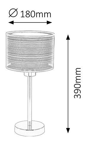 Stolní lampa Anastasia 2631 (chromová + hnědá)