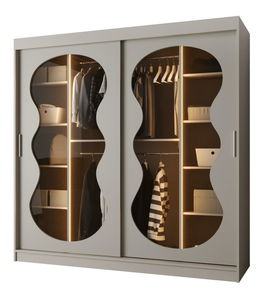 Šatní skříň 200 cm Boomer 3 (kašmír) (s osvětlením)