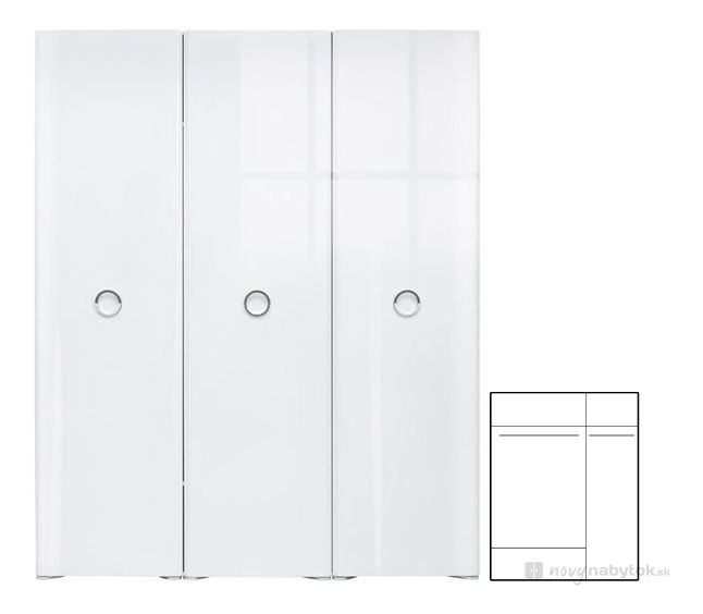 Šatní skříň BRW Roksana II SZF3D/22/18