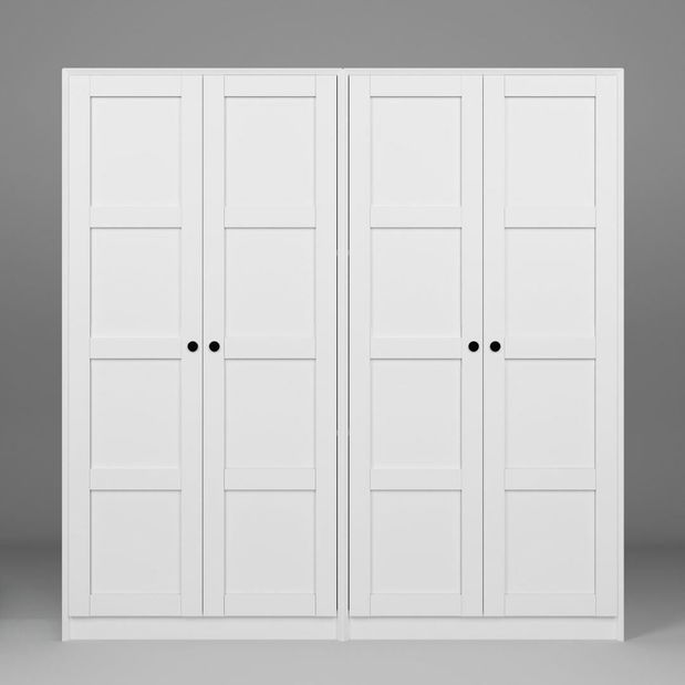 Šatní skříň Luckiny W (bílá)