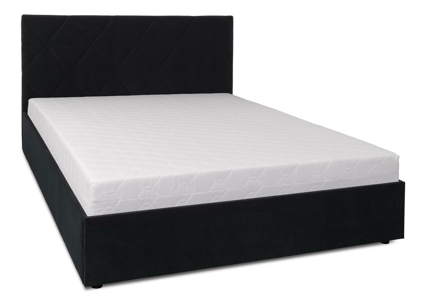 Manželská postel 160 cm Botones (černá) (s roštem)