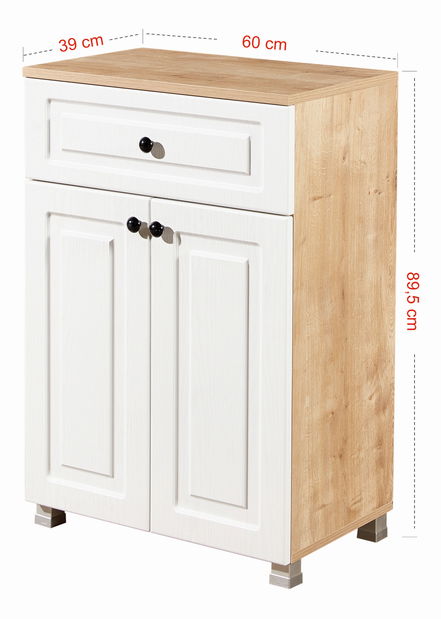 Příborník Tuvantille 34 (dub safírový + ořech)