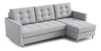 Rohová sedací souprava Divas (P) (světle šedá)