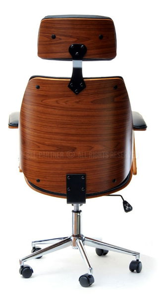 Křeslo Franc (ořech tmavý + chromová)