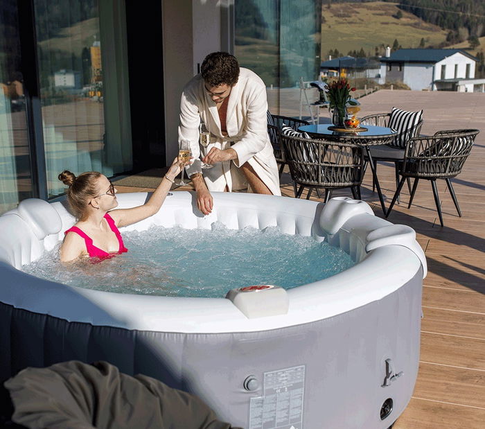 Nafukovací vířivka Kerben (šedá + bílá) (pro 4 až 6 osob) *výprodej