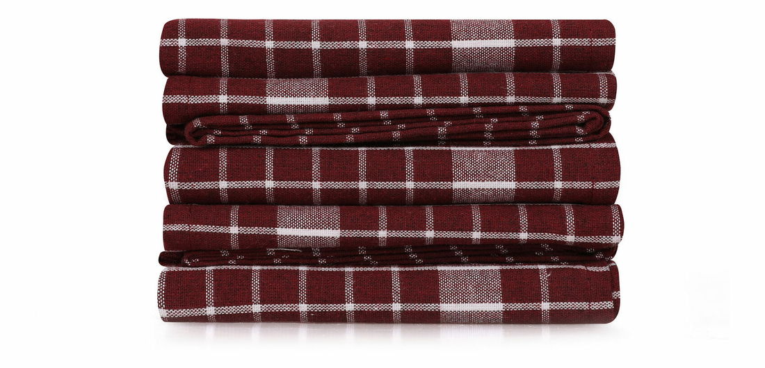 Sada utěrek (10 ks.) Klarisa (bordó + bílá) *výprodej