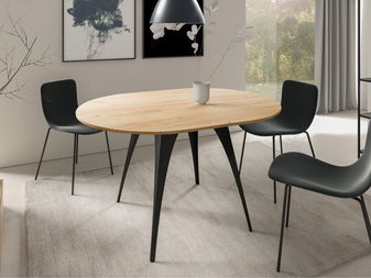 Jídelní stůl Izzy 100 (černá + dub craft zlatý)