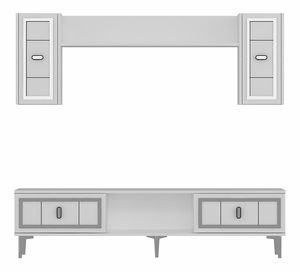 Obývací stěna Orino (bílá + černá)