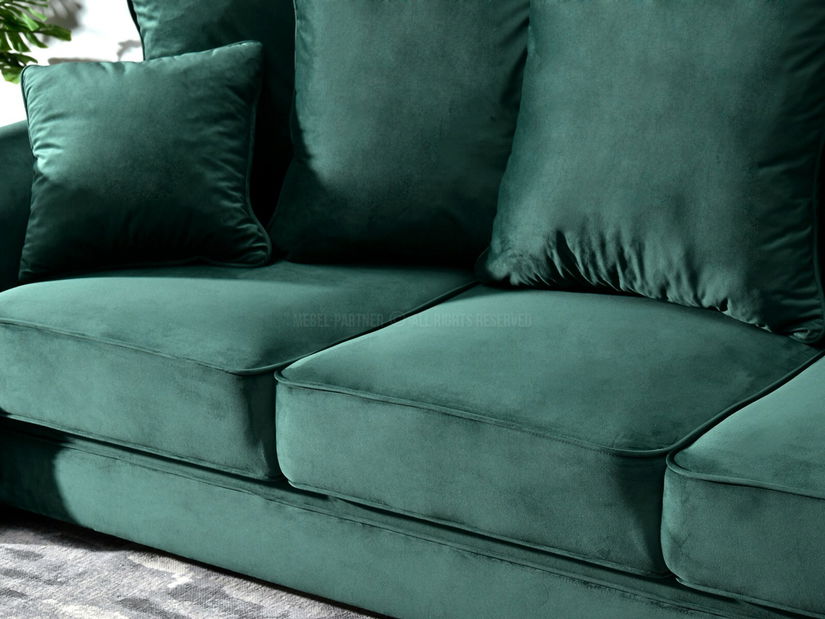 Pohovka trojsedačka Taskent (zelená + černá)