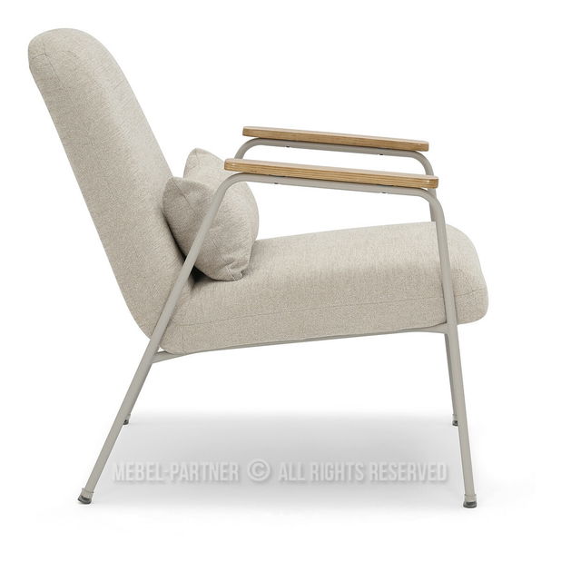 Relaxační křeslo Elesenta (dub + béžová)