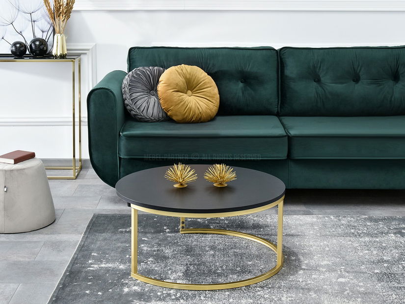 Konferenční stolek Kolja Stolek Xl (černá + zlatá)