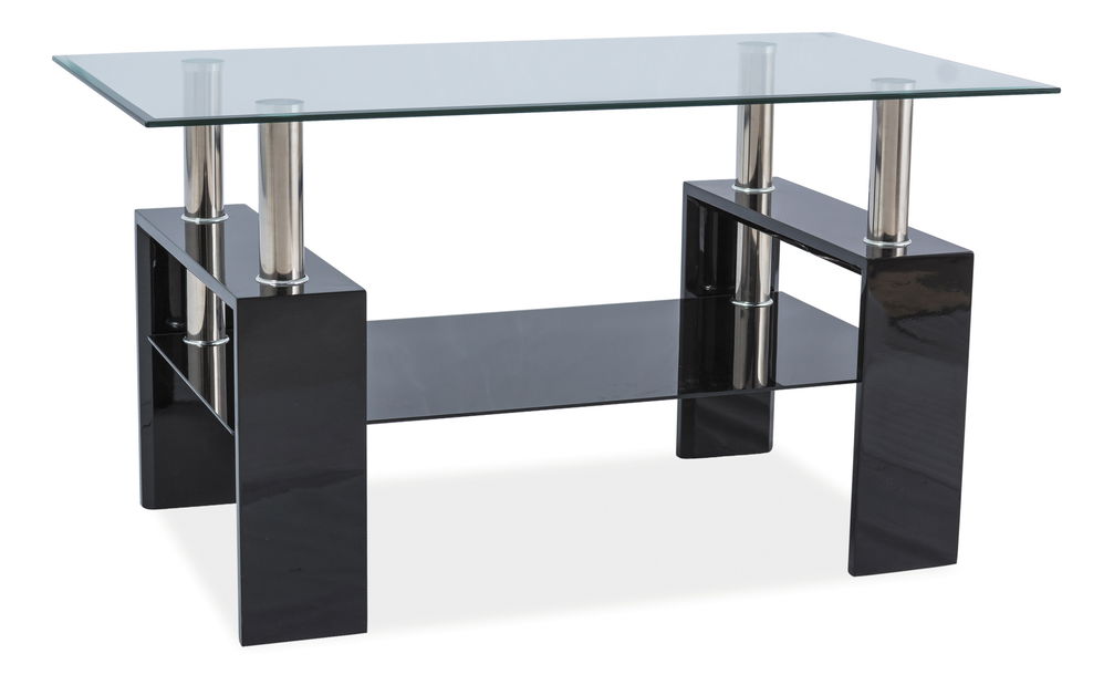 Konferenční stolek Lugar III (lesk vysoký černý)