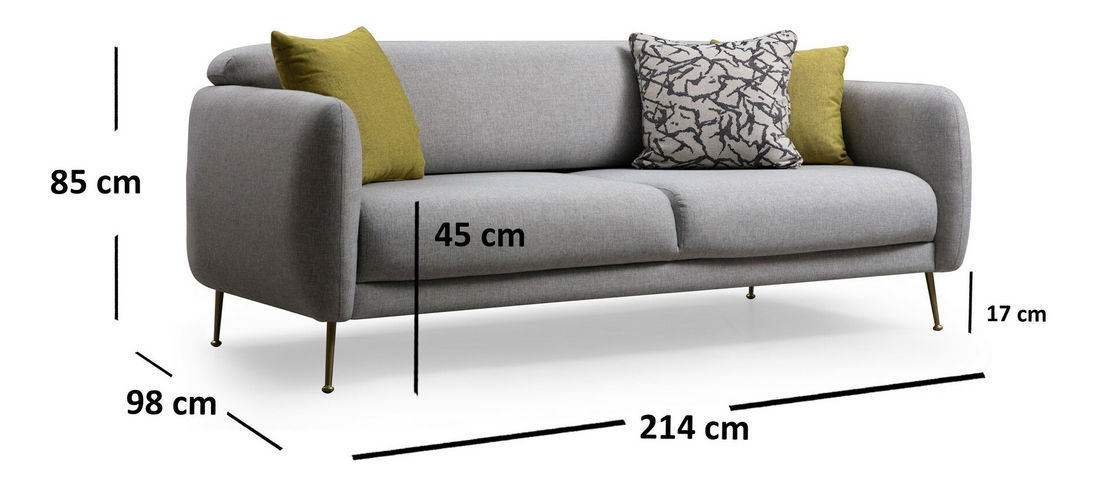 Třísedačka Samantha (Šedá)