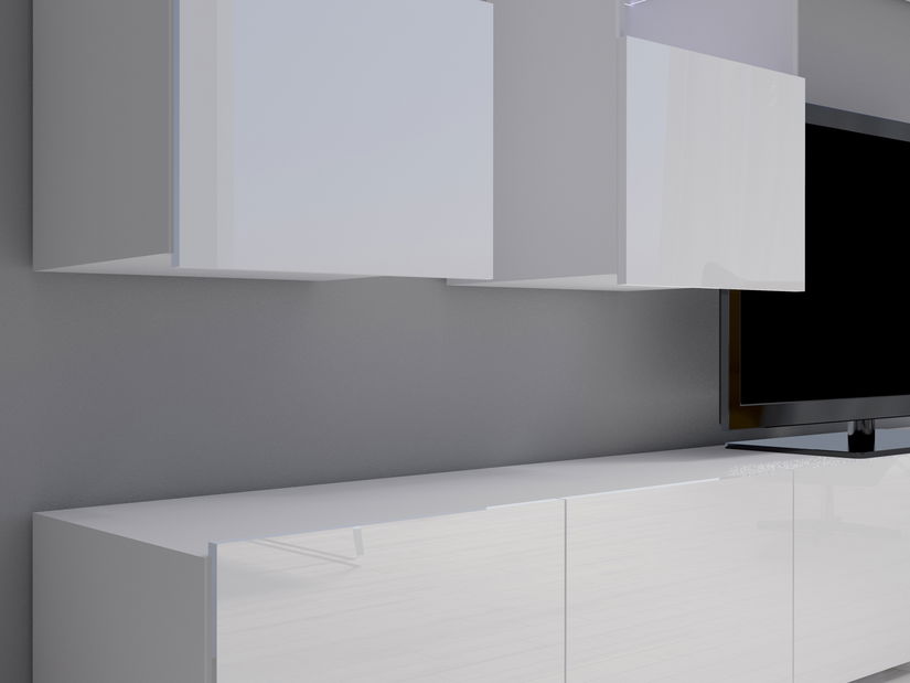 Tv stolek Calabria RTV 150 (černá matná + lesk černý)