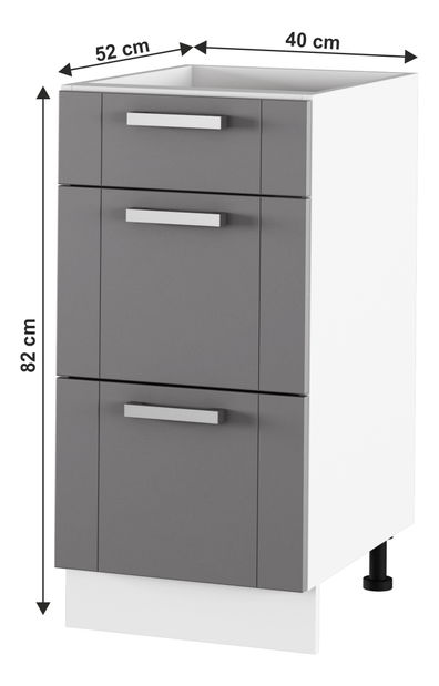 Dolní kuchyňská skříňka Janne Typ 53 (tmavě šedá + bílá)