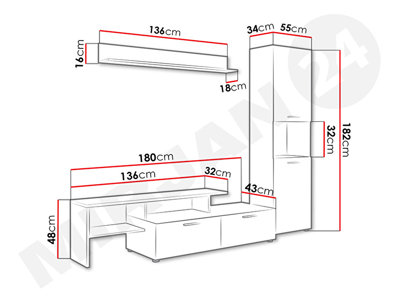Obývací stěna Siena *výprodej