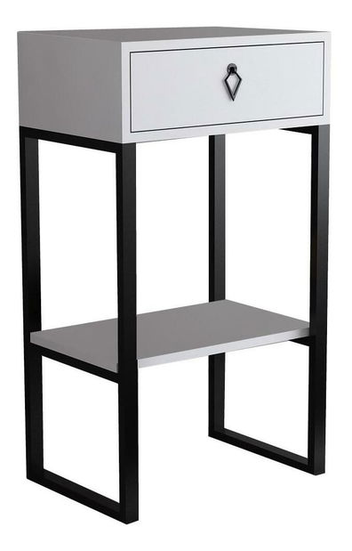 Noční stolek Vakara (bílá)