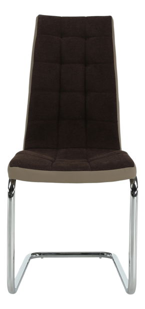 Jídelní židle Santa new (hnědá + béžová + chrom)